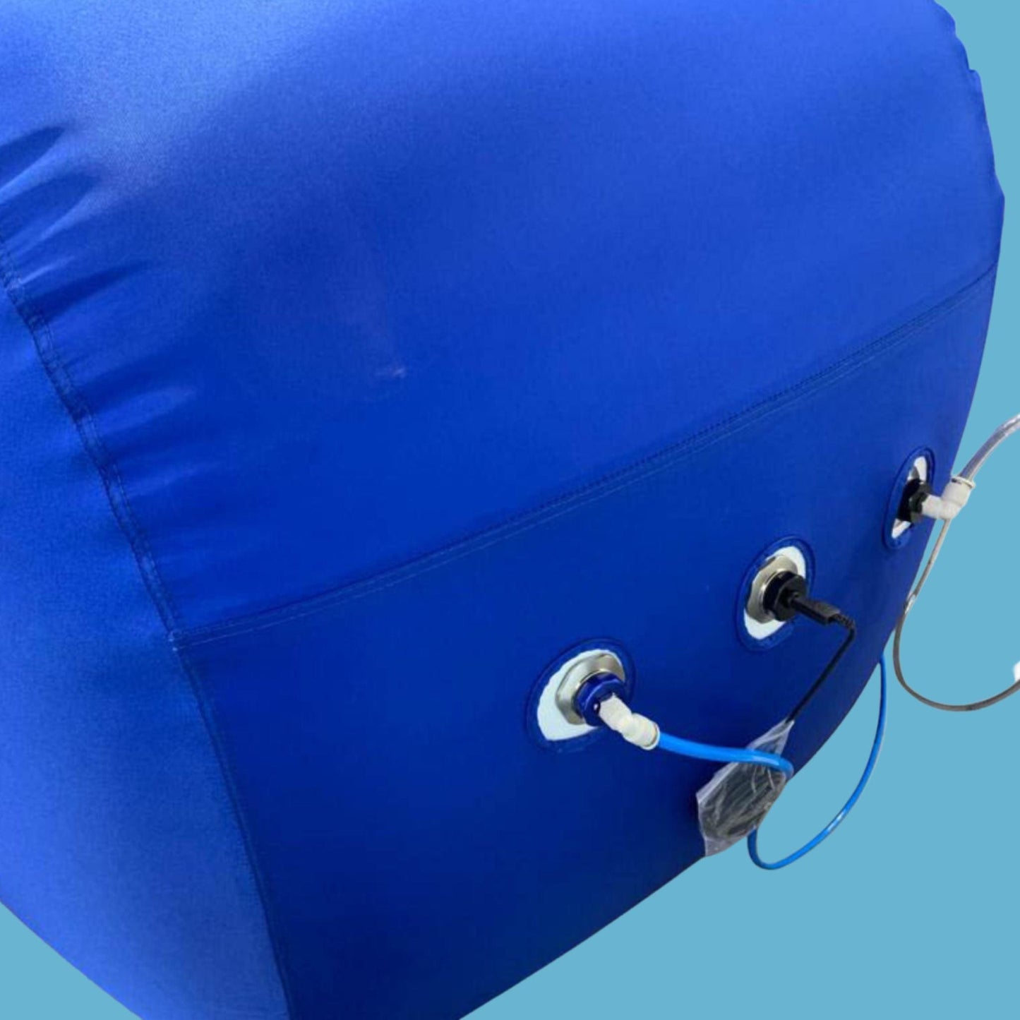 Back side of the OxyFlow Wide Door Hyperbaric Chamber