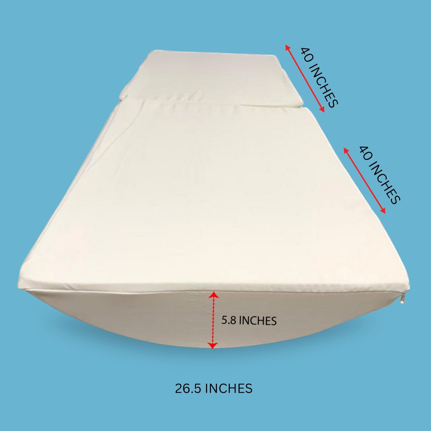 Two piece contoured hyperbaric chamber mattress