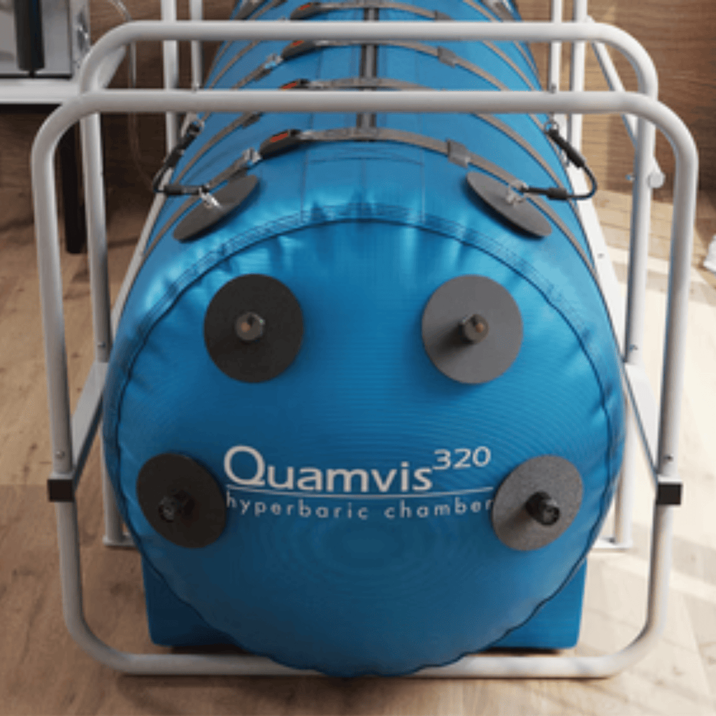 External steel frame of the QUAMVIS 320 designed to assist with patient stabilization during entry