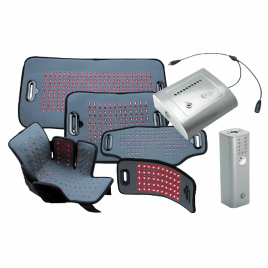 LS PRO Systems clinic dual-station red light therapy bundle with two controllers and five pads