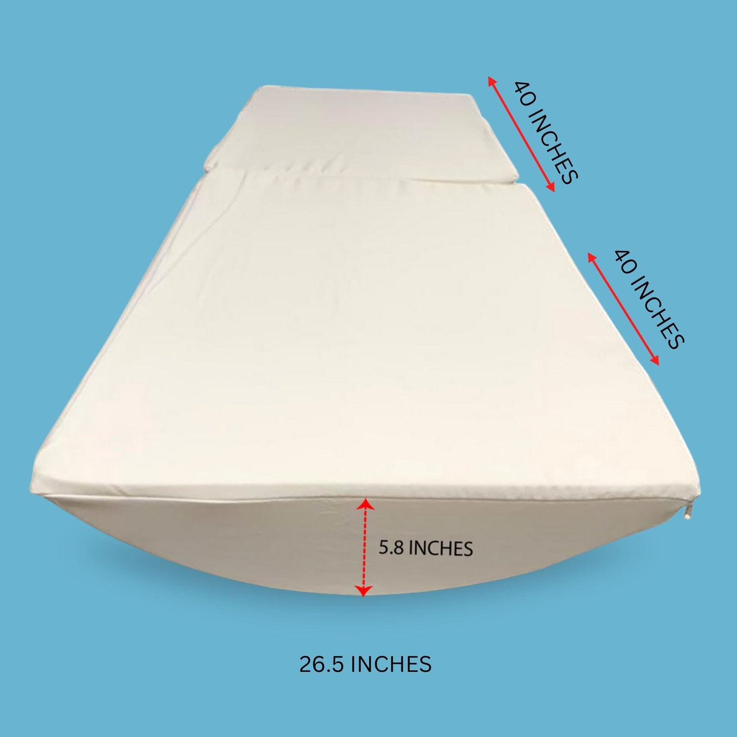 Two piece contoured hyperbaric chamber mattress 