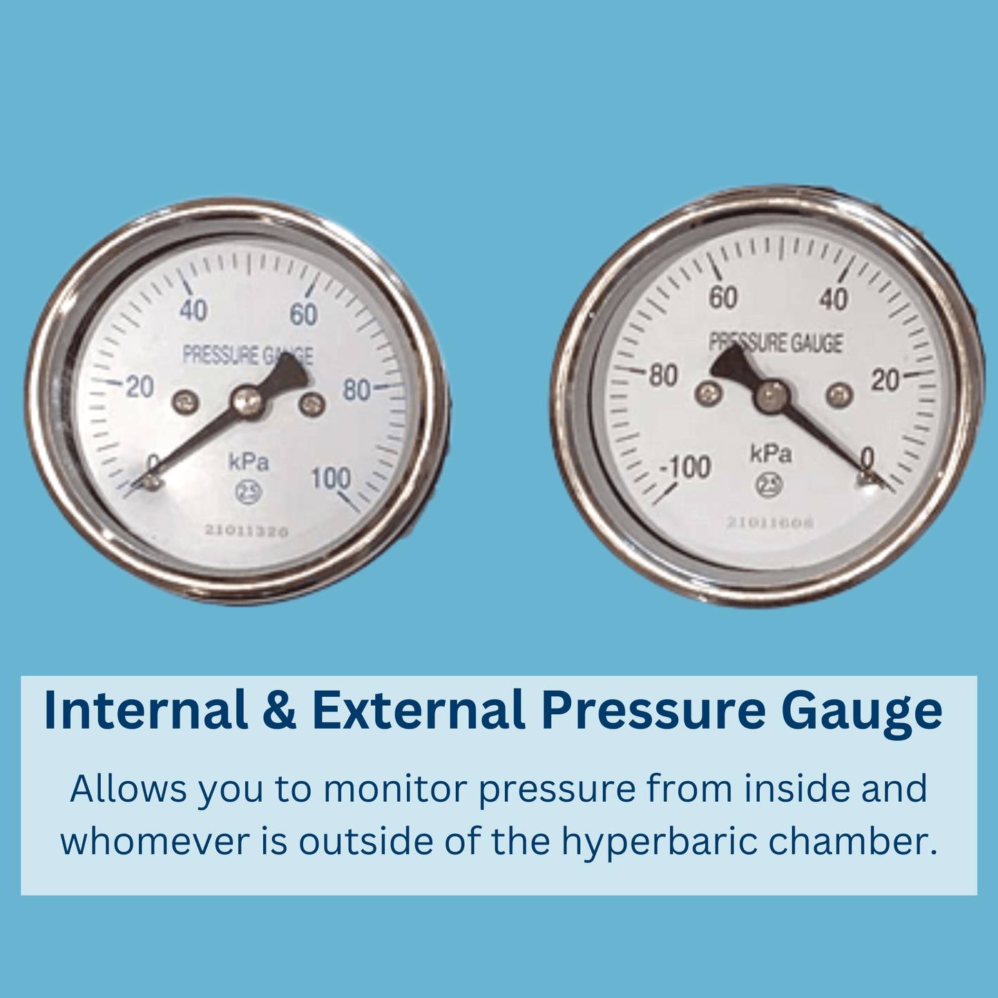 Internal & External Hyperbaric Chamber Pressure Gauges 